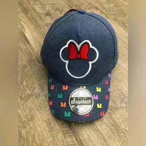 Disney Minnie Mouse Multi Bow Snapback Baseball Cap Adjustable - one size